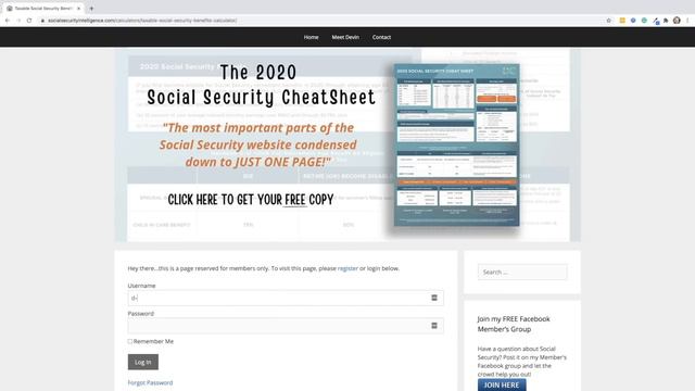 Taxable Social Security Benefits Calculator смотреть онлайн