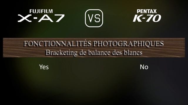 Fujifilm X-A7 vs. Pentax K70: Une Comparaison de Caractéristiques смотреть онлайн