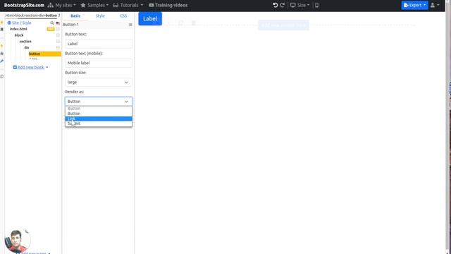How to add button element in Bootstrap 5 builder смотреть онлайн