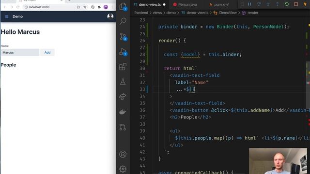 Creating forms in LitElement using Vaadin Fusion forms and TypeScript смотреть онлайн