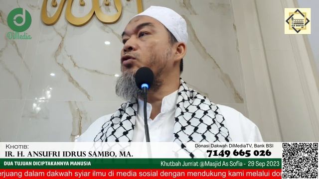 DUA TUJUAN DICIPTAKANNYA MANUSIA | Ir. Ansufri Idrus Sambo, MA. Khutbah Jumat, 29 Sep 2023 @AsSofia смотреть онлайн