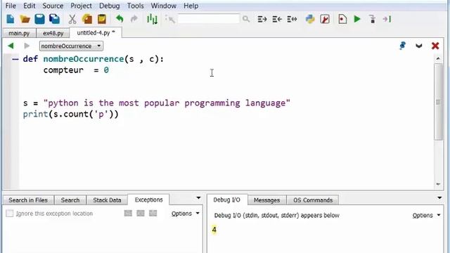 Exercice Python nombre occurrences d'un caractères sans utiliser de fonctions prédéfinies смотреть онлайн