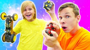 Видео про машинки - Батл с Экзост! Игры для детей в машины EXOST! Игрушки для мальчиков