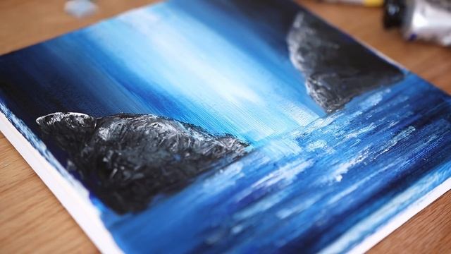 Easy Waterfall Landscape Painting | Acrylic Painting Tutorial For Beginners #43 смотреть онлайн