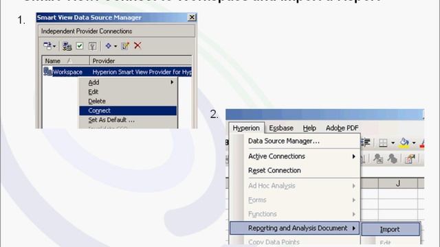 How To Connect to Oracle Hyperion Workspace using Smart View for Office Version 11.1.1.3 смотреть онлайн