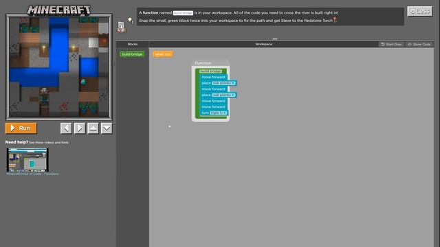 Minecraft Hour of Code - Functions смотреть онлайн