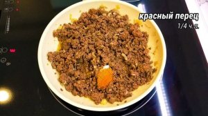 Жареная картошка с фаршем. Еда студента