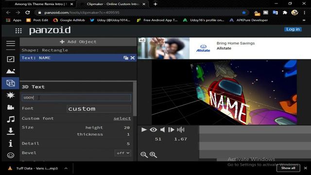 How To Make Among Us Gaming Intro In 2Minuts (Udoy Video Studio) смотреть онлайн