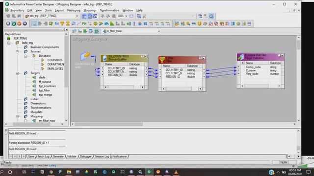 Informatica Power Center- Filter Transformation sql table to csv file смотреть онлайн