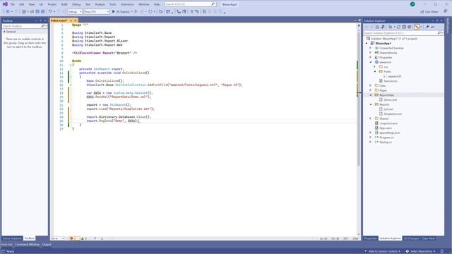 Data connection in a report in the Stimulsoft Blazor reporting tool (2022) смотреть онлайн