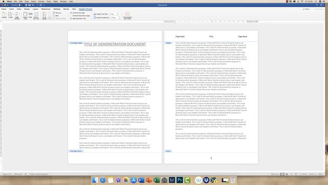 In Word how to insert HEADERS and FOOTERS | Microsoft Word Tutorials смотреть онлайн