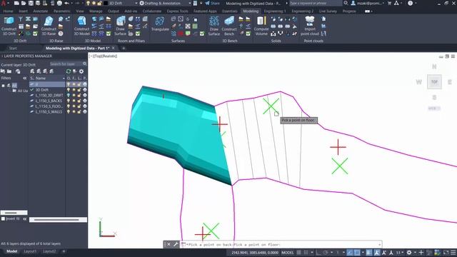 Model a 3D Drift from digitized information | Tip of the Month - AutoCAD смотреть онлайн
