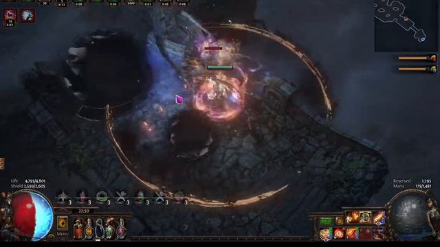 Path Of Exile [3.17] Sporeguard Incinerate Elementalist Vs. Simulacrum Wave 30 Kosis & Omniphobia