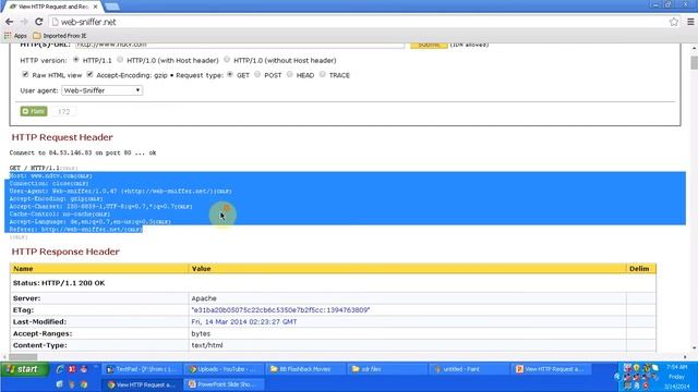 Servlets : View HTTP Request and Response Header - web sniffer смотреть онлайн