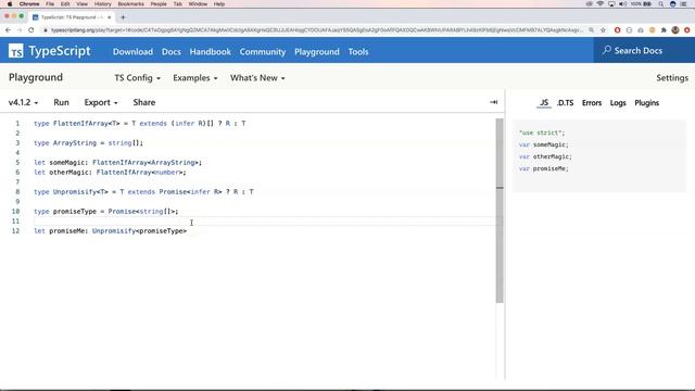 typescript keyword infer explained by examples смотреть онлайн