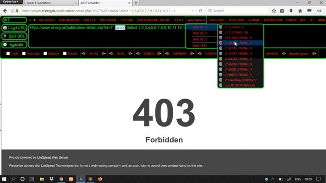 403 Forbidden WAF (Web Application Firewall) bypass SQL Injection || Hard Union Select WAF bypass смотреть онлайн
