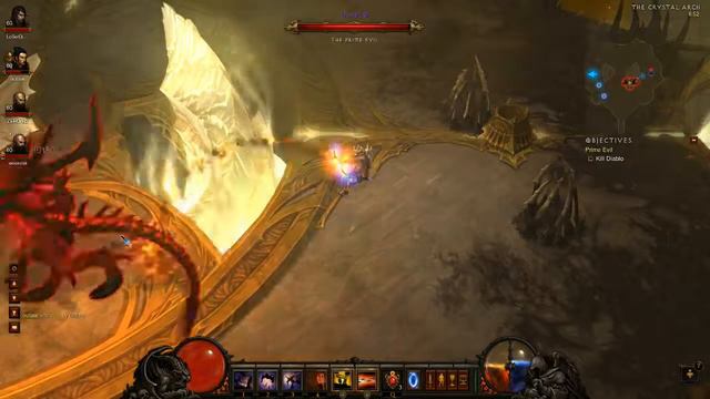 Diablo 3 Inferno Act 4 Prime Evil Boss Diablo Is Sick (aroung 60000k hp) смотреть онлайн