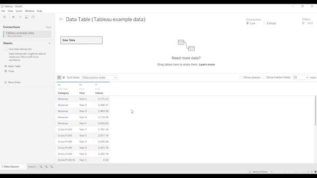 Tableau Tutorial - Converting an Excel data table with year columns to a bar chart in Tableau смотреть онлайн