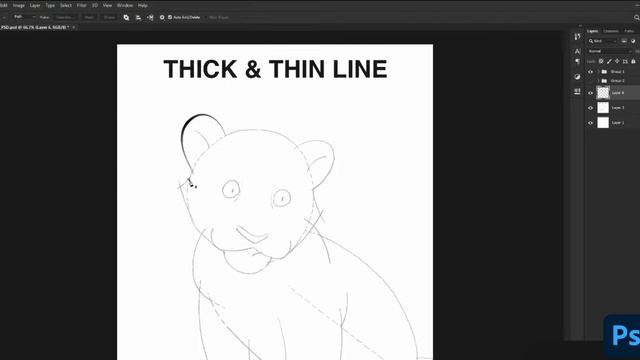 Make lines thicker & thinner in Photoshop #Photoshop quick tutorial #Pen tool # Beginner смотреть онлайн