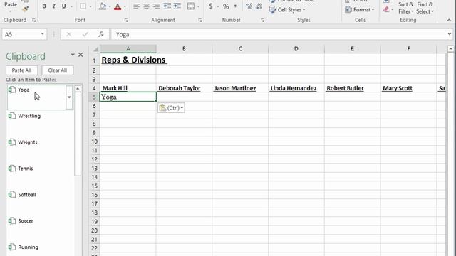 Excel 2016 - Clipboard - Using the Clipboard Pane смотреть онлайн