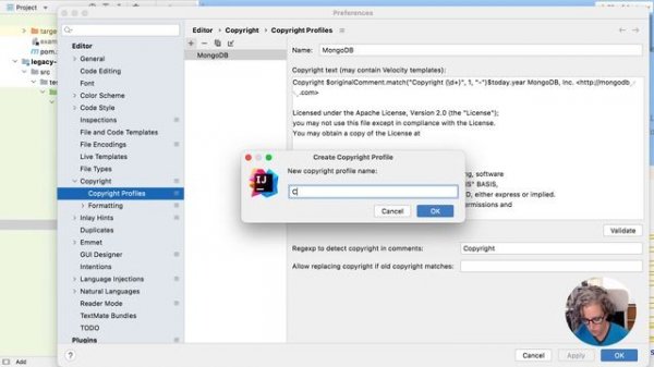 IntelliJ IDEA. Managing File Copyright Notices