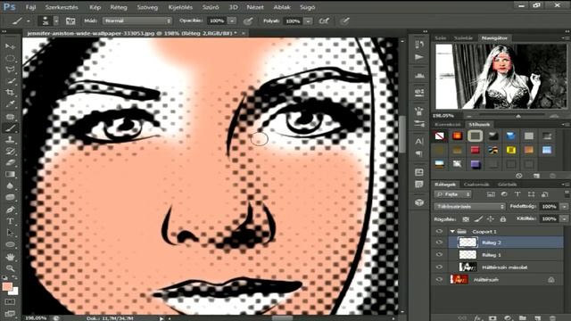 PHOTOSHOP - Pop Art/Comic/ Képregény effekt смотреть онлайн