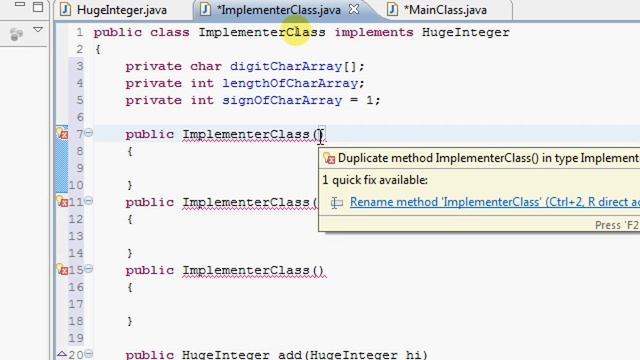 Java Interface Starting Implementer Class and Constructor[1] (pt 4) смотреть онлайн