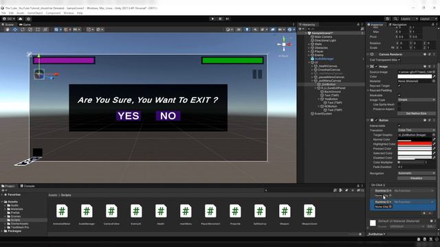 How To create Quit Button and Exit Menu UI in Unity Tutorial || PART_3 смотреть онлайн