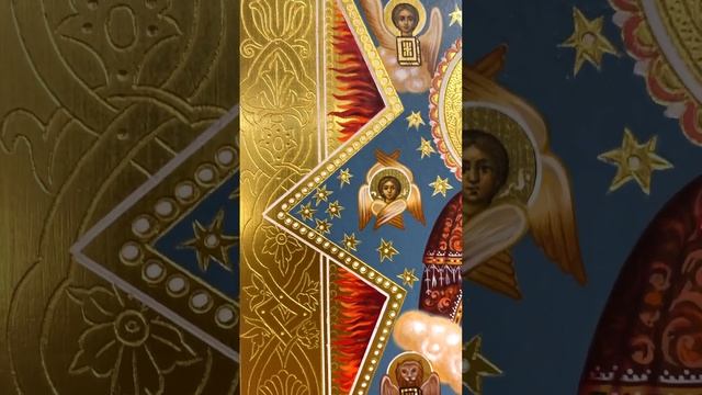 Рукописная икона Неопалимая Купина с резьбой смотреть онлайн