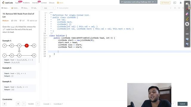 Remove Nth Node From End of List | LEETCODE - 19 | Easy solution смотреть онлайн