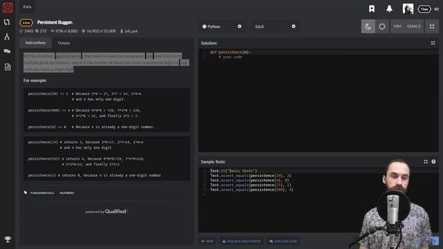 Проходим codewars на python. Часть 3. Первое сложное математическое задание смотреть онлайн