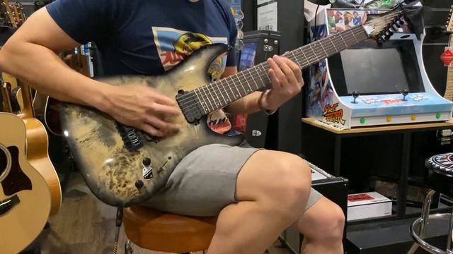 Schecter C-7 Pro in Charcoal Burst with push pull coil split Sound Check and Demo смотреть онлайн