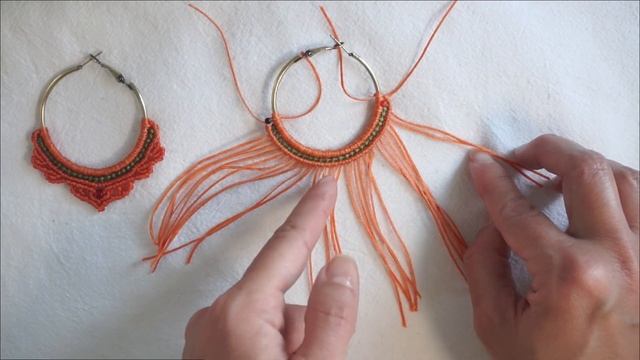 DIY boho macrame hoop earrings | Easy boho earrings step by step macrame tutorial смотреть онлайн