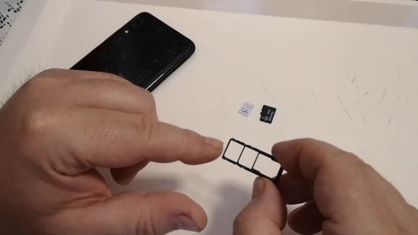Huawei y6 2019 how to insert sim card and sd memory card