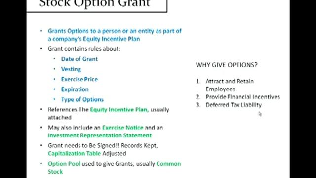 Stock Options Grant смотреть онлайн