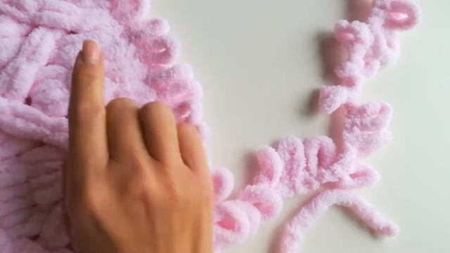 Обвязка пледа связанного из Ализе Пуффи. Способ №1. смотреть онлайн