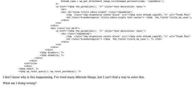 Wordpress: Two custom post types divided in two columns inside a bootstrap carousel смотреть онлайн