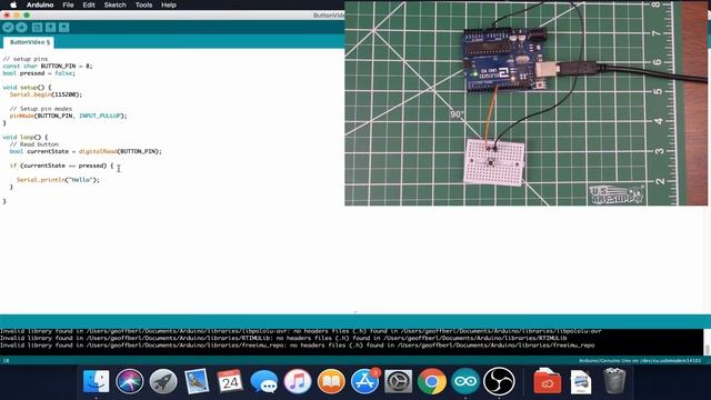 How to Program a Push Button with an Arduino смотреть онлайн