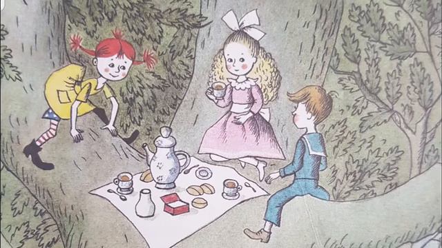 Pika poseda na vrtni ograji in pleza po drevju 5.del, domače branje, Pika Nogavička, Astrid Lindgre смотреть онлайн