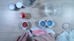 Как покрасить вату для ватных игрушек |Цветной клей для ватных игрушек