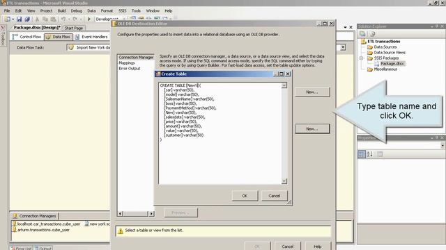 Integration Services Tutorial (SSIS Tutorial) - Applying SSIS to Data Warehousing (Lesson 3) смотреть онлайн