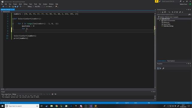Python Sort Algorithms - Selection Sort смотреть онлайн