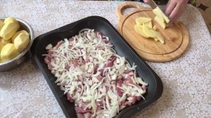 Мясо с картофелем и грибами в ДУХОВКЕ!