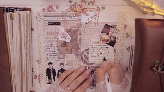 ASMR | 빈티지 다이어리 꾸미고 뒷정리하기 | 다꾸 смотреть онлайн