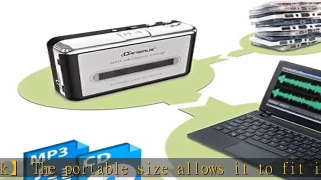 Updated Cassette to MP3 Converter, USB Cassette Player from Tapes to MP3, Digital Files for Laptop смотреть онлайн