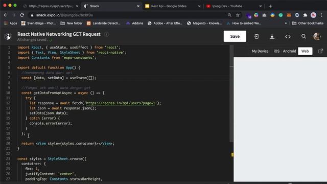 React Native Tutorial #24 - GET data dari Rest API (Networking) смотреть онлайн
