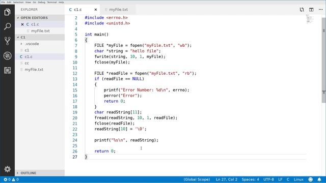 8 Read and write files, command line arguments, compiler flags смотреть онлайн