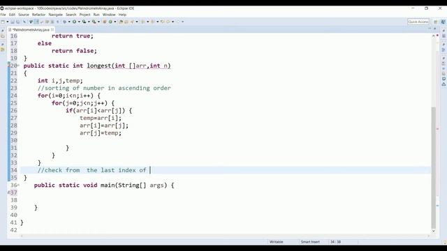 Write a Java program for longest palindrome in an array смотреть онлайн