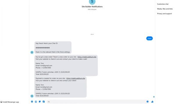Подключение Facebook Massenger Bot к сайту | Конструктор сайтов Weblium. смотреть онлайн