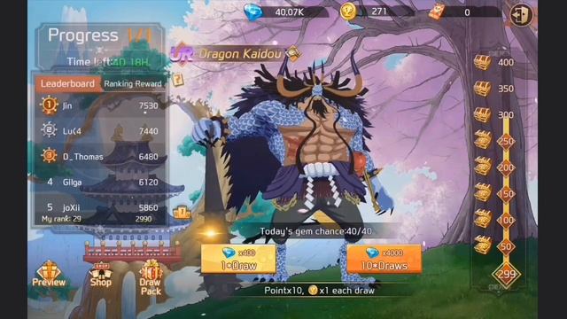 Op Voyage Chronicles: Dragon Kaidou, 166 Ticket + 85K Diamond смотреть онлайн
